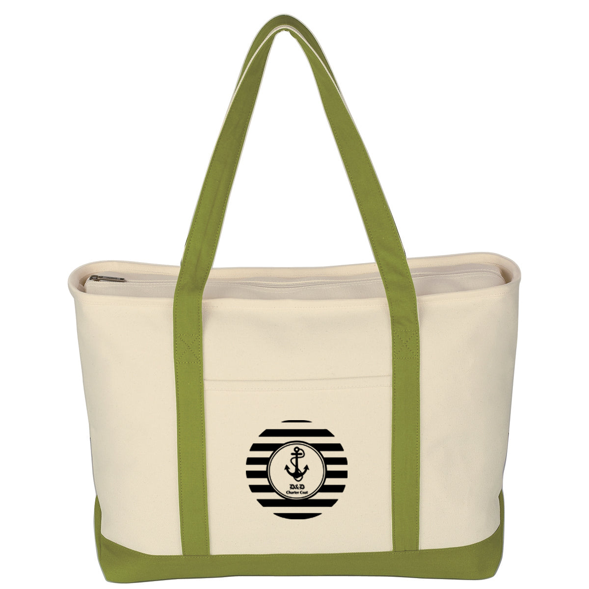 Large Starboard Recycled Cotton Canvas Tote Bag, 24 oz Embroidery - Silk Screen