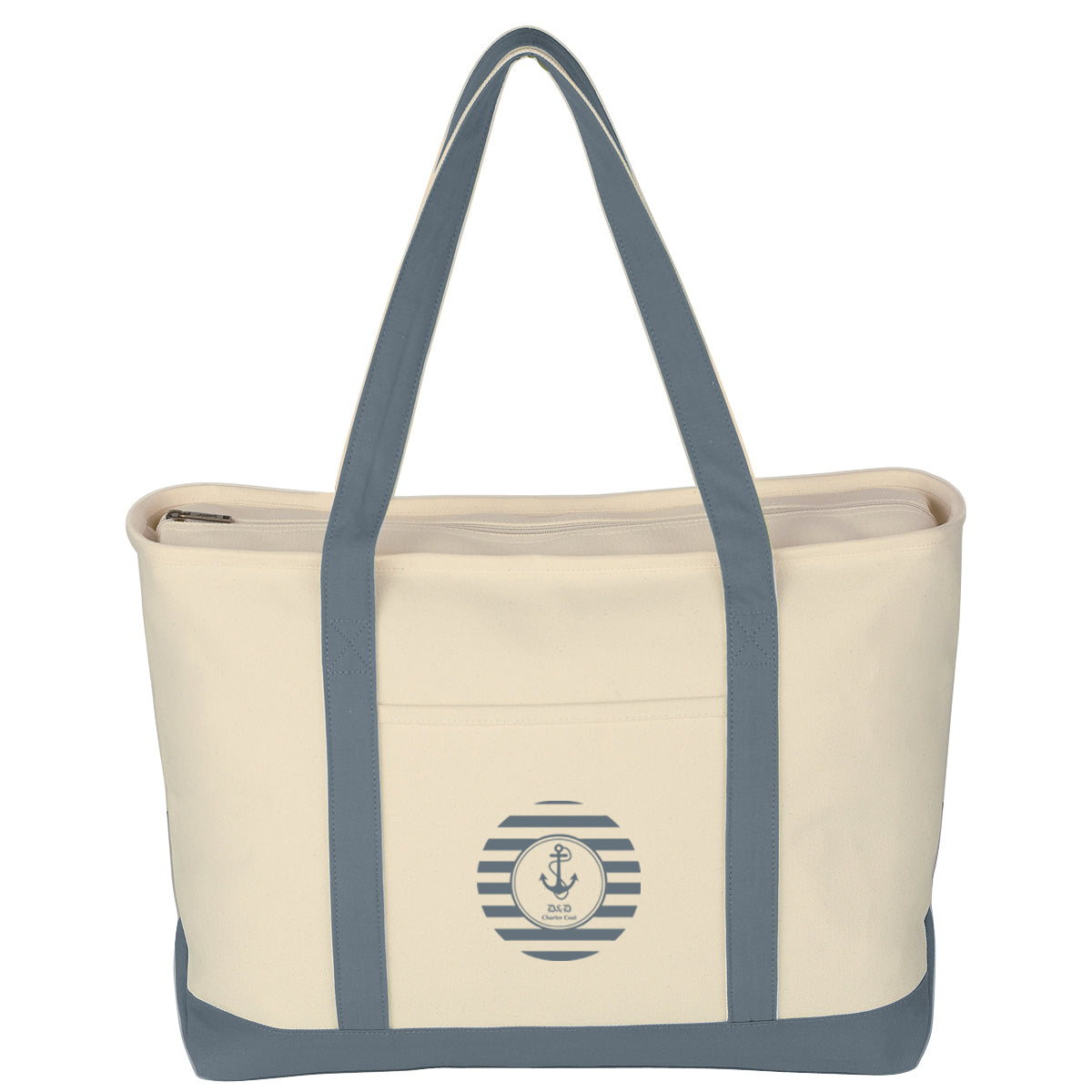 Large Starboard Recycled Cotton Canvas Tote Bag, 24 oz Embroidery - Silk Screen