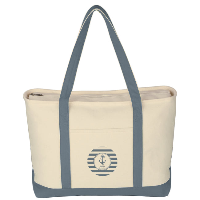 Large Starboard Recycled Cotton Canvas Tote Bag, 24 oz Embroidery
