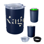 Laser Engraved Copper Beverage Holder and Tumbler - Navy - Laser