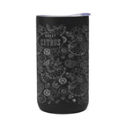 Laser Engraved Double Walled Can Cooler, Four-Way, 12 oz - Black - Laser
