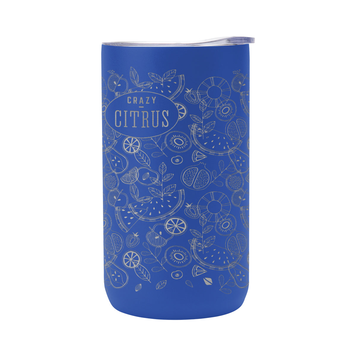 Laser Engraved Double Walled Can Cooler, Four-Way, 12 oz - Blue - Laser Engraving