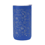 Laser Engraved Double Walled Can Cooler, Four-Way, 12 oz - Blue - Laser Engraving