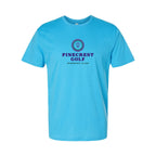 LAT Unisex Fine Jersey Tee Full Color - Aqua - Front
