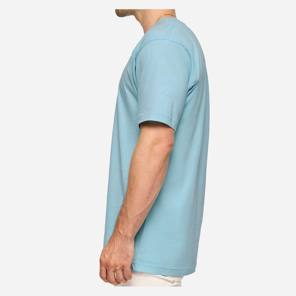LAT Unisex Fine Jersey Tee Full Color - Arctic - On Model Side