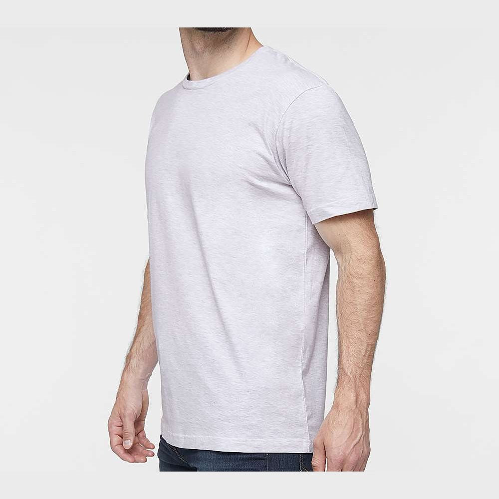 LAT Unisex Fine Jersey Tee Full Color - Ash - On Model Side
