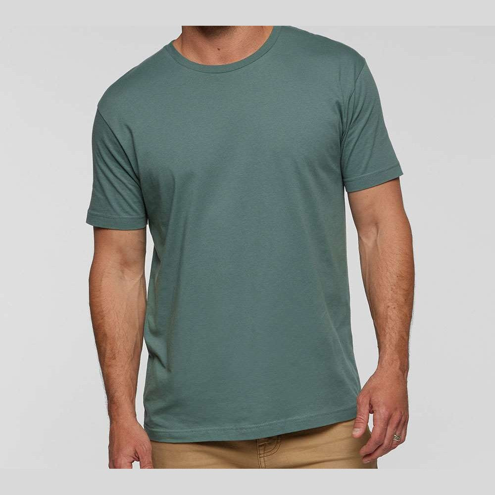 LAT Unisex Fine Jersey Tee Full Color - Basil - On Model Front