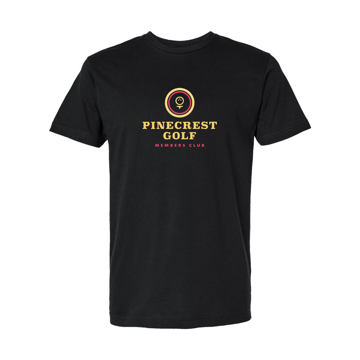LAT Unisex Fine Jersey Tee Full Color - Black - Front