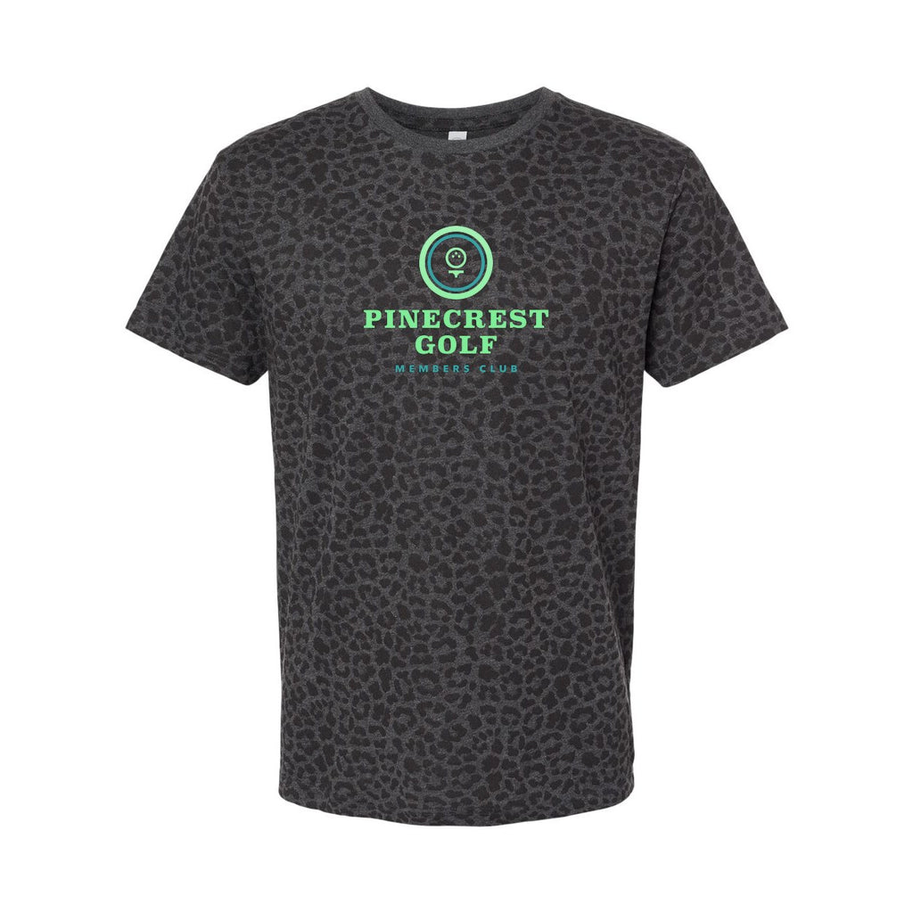 LAT Unisex Fine Jersey Tee Full Color - Black Leopard - Front