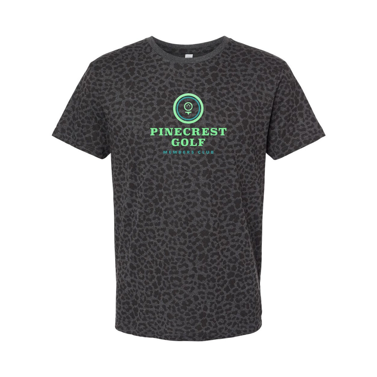 LAT Unisex Fine Jersey Tee Full Color - Black Leopard - Front