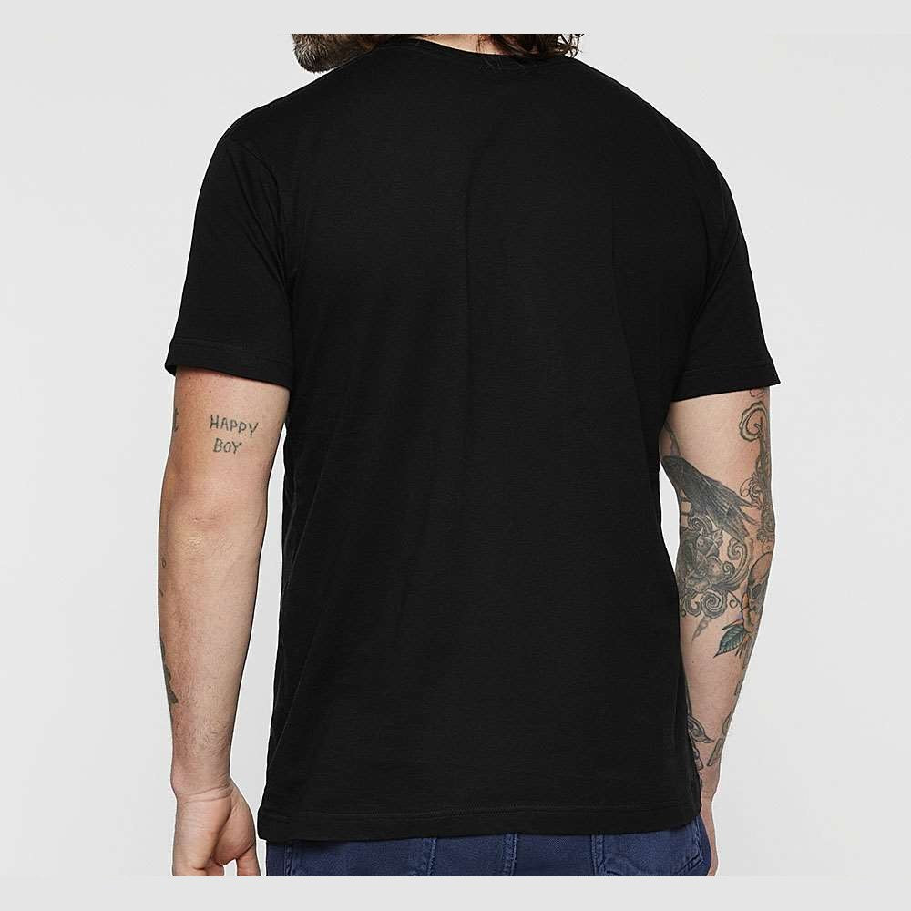 LAT Unisex Fine Jersey Tee Full Color - Black - On Model Back