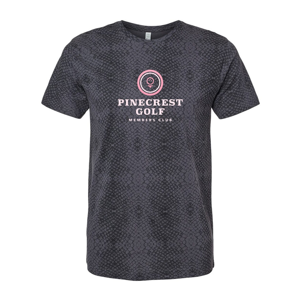 LAT Unisex Fine Jersey Tee Full Color - Black Reptile - Front