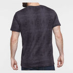 LAT Unisex Fine Jersey Tee Full Color - Black Reptile - On Model Back