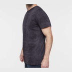LAT Unisex Fine Jersey Tee Full Color - Black Reptile - On Model Side