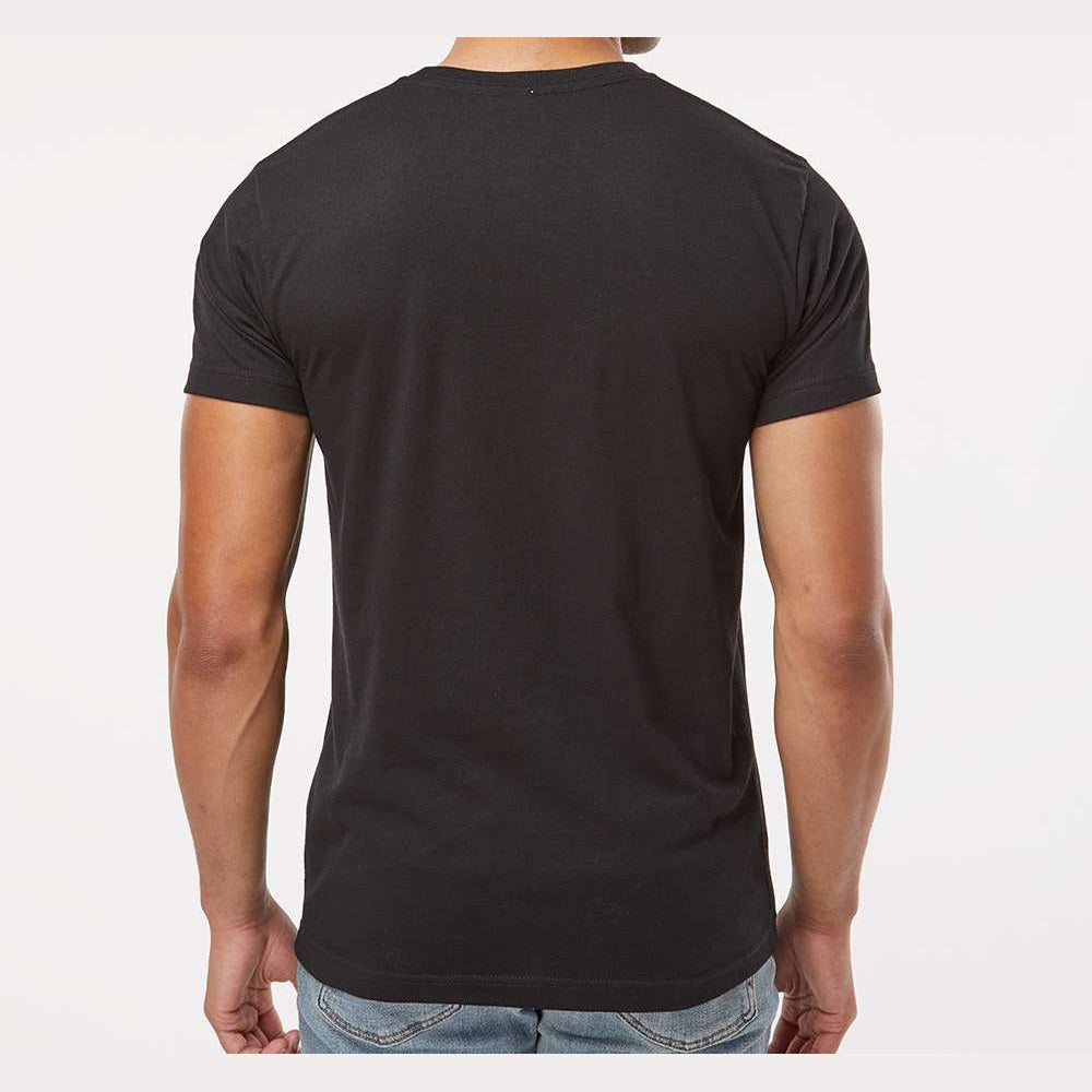 LAT Unisex Fine Jersey Tee Full Color - Blended Black - On Model Back