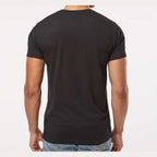 LAT Unisex Fine Jersey Tee Full Color - Blended Black - On Model Back