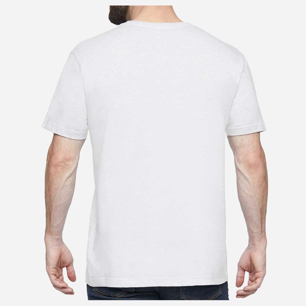 LAT Unisex Fine Jersey Tee Full Color - Blended White - On Model Back