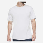 LAT Unisex Fine Jersey Tee Full Color - Blended White - On Model Front