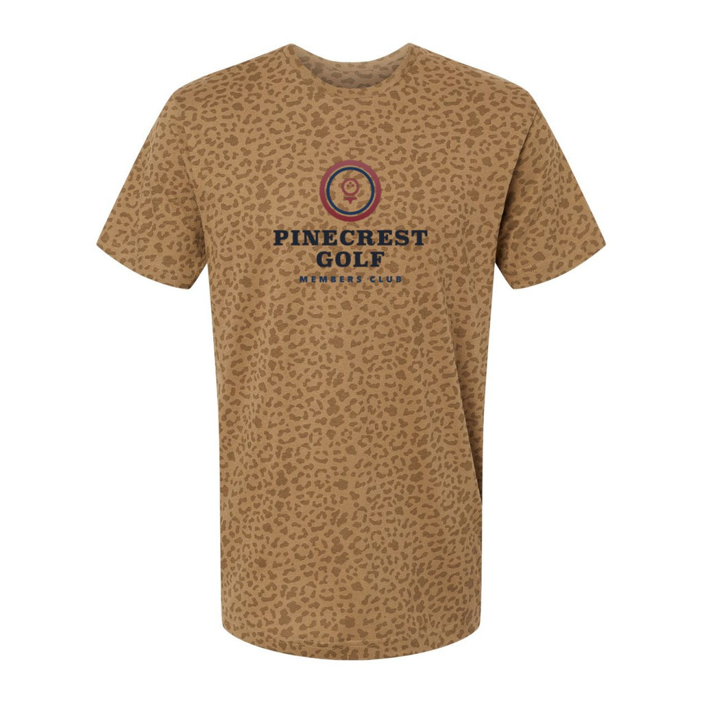 LAT Unisex Fine Jersey Tee Full Color - Brown Leopard - Front