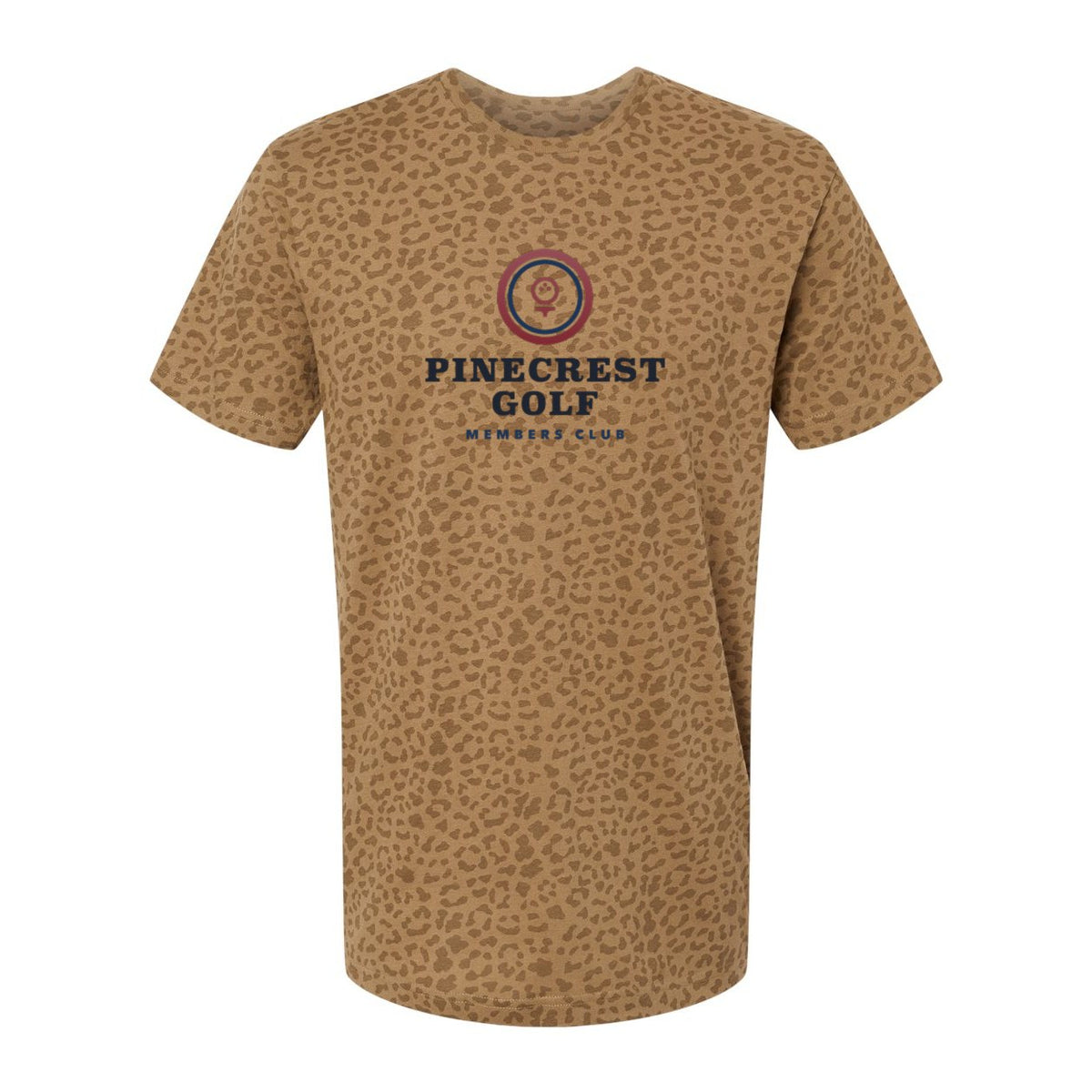 LAT Unisex Fine Jersey Tee Full Color - Brown Leopard - Front