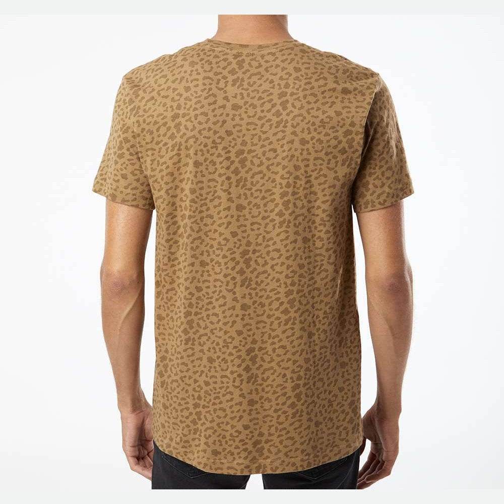 LAT Unisex Fine Jersey Tee Full Color - Brown Leopard - On Model Back