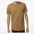 LAT Unisex Fine Jersey Tee Full Color - Brown Leopard - On Model Front