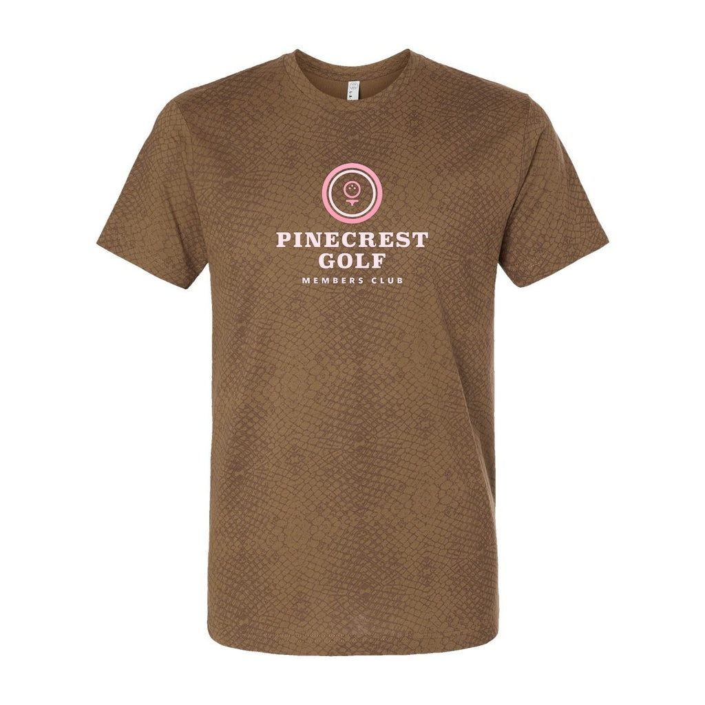 LAT Unisex Fine Jersey Tee Full Color - Brown Reptile - Front