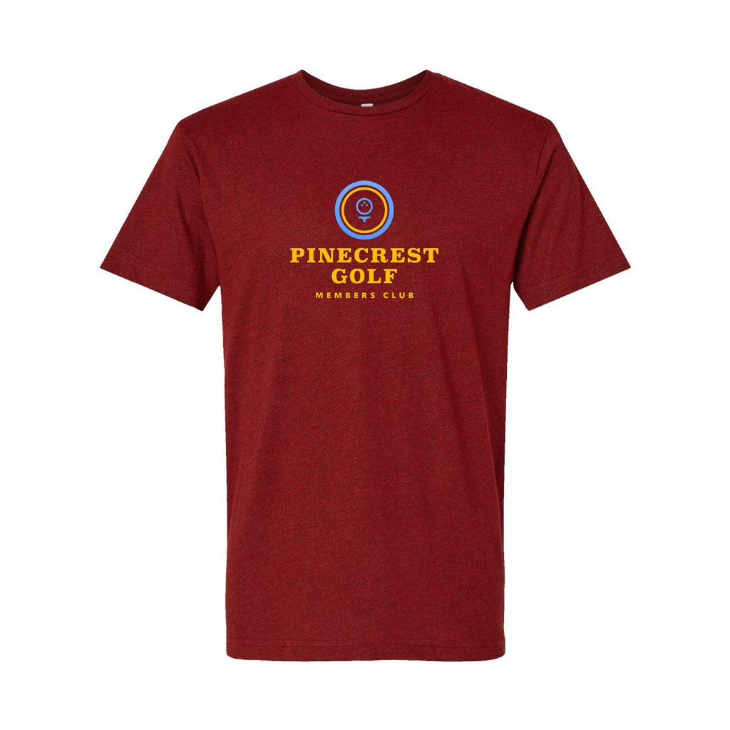 LAT Unisex Fine Jersey Tee Full Color - Cardinal Blackout - Front