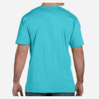 LAT Unisex Fine Jersey Tee Full Color - Caribbean - On Model Back