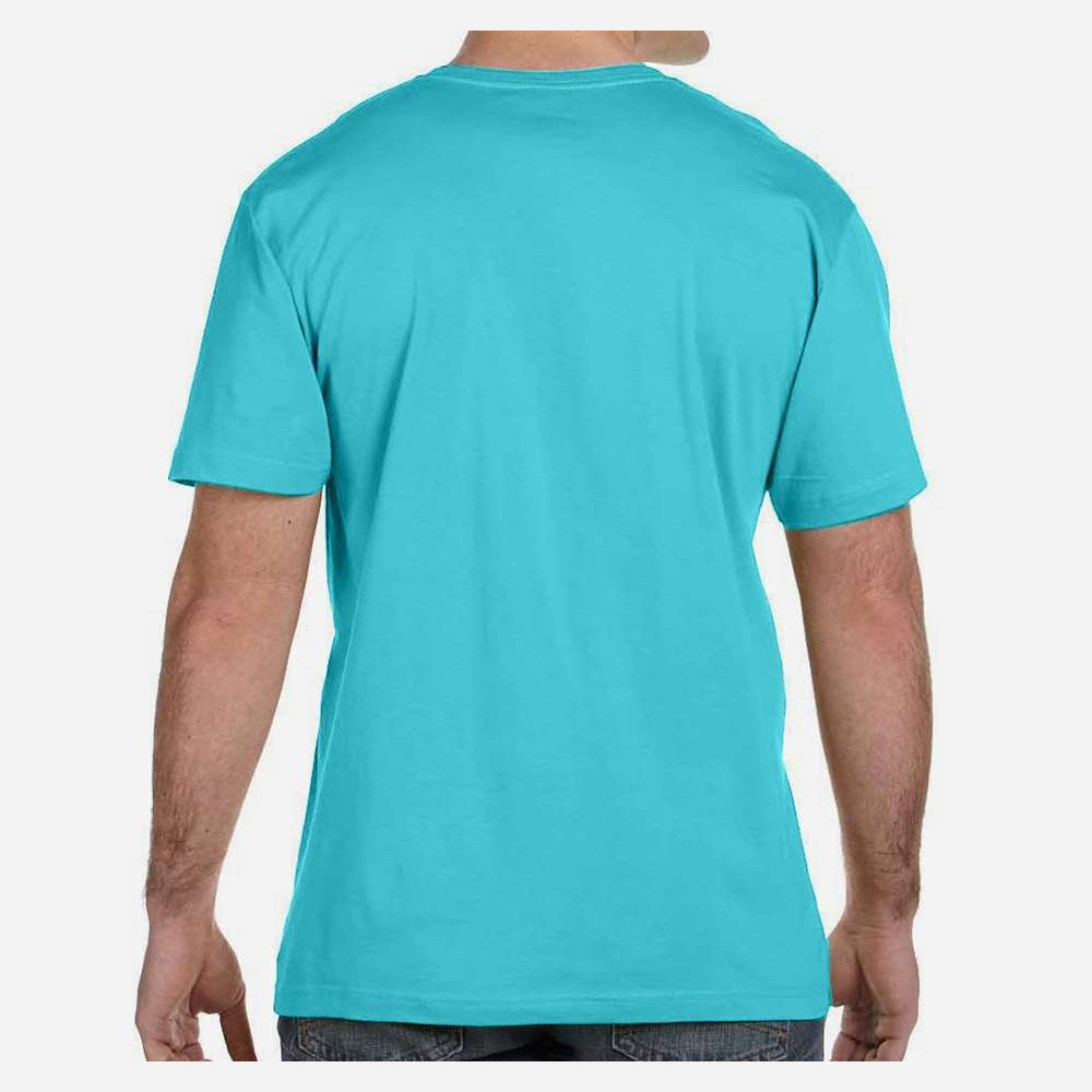 LAT Unisex Fine Jersey Tee Full Color - Caribbean - On Model Back