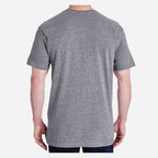 LAT Unisex Fine Jersey Tee Full Color - Granite Heather - On Model Back