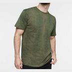 LAT Unisex Fine Jersey Tee Full Color - Green Reptile - On Model Front