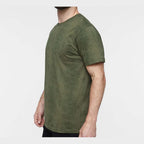 LAT Unisex Fine Jersey Tee Full Color - Green Reptile - On Model Side