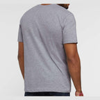 LAT Unisex Fine Jersey Tee Full Color - Heather - On Model Back