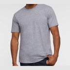 LAT Unisex Fine Jersey Tee Full Color - Heather - On Model Front