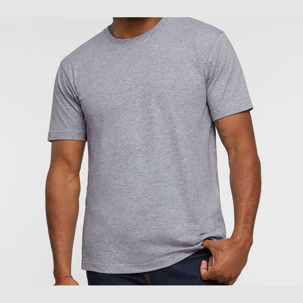 LAT Unisex Fine Jersey Tee Full Color - Heather - On Model Front