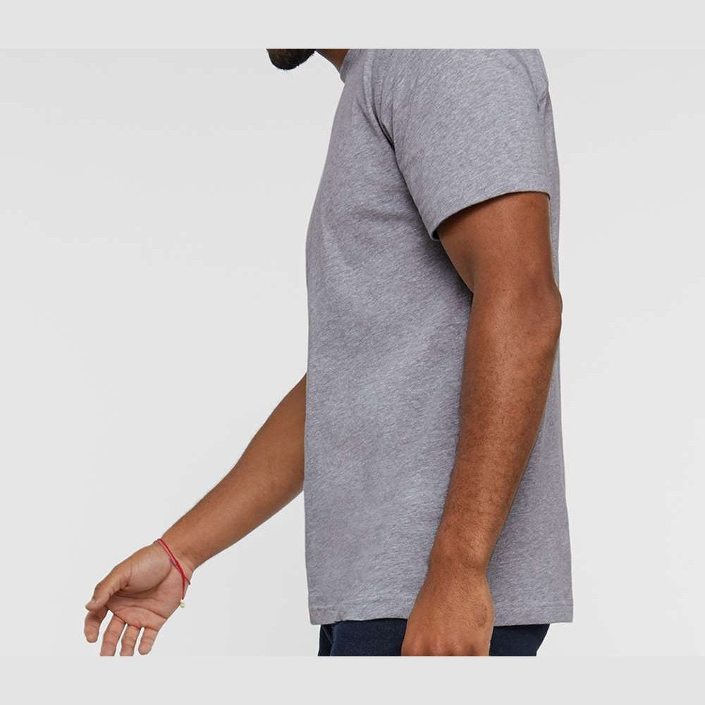 LAT Unisex Fine Jersey Tee Full Color - Heather - On Model Side