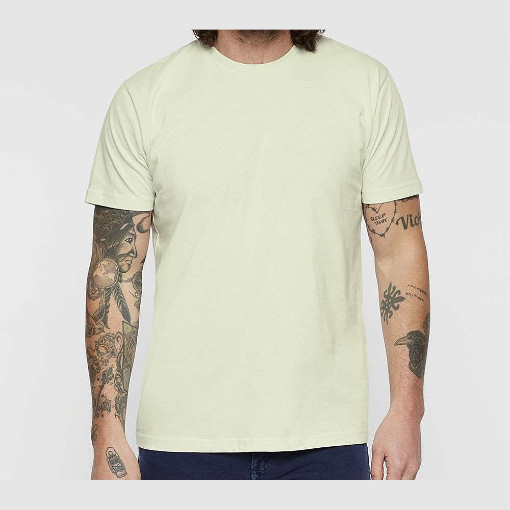 LAT Unisex Fine Jersey Tee Full Color - Honeydew - On Model Front