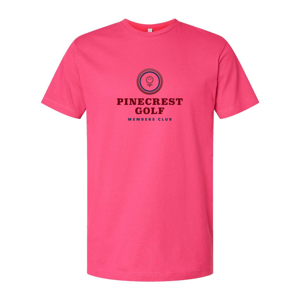LAT Unisex Fine Jersey Tee Full Color - Hot Pink - Front