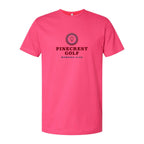 LAT Unisex Fine Jersey Tee Full Color - Hot Pink - Front