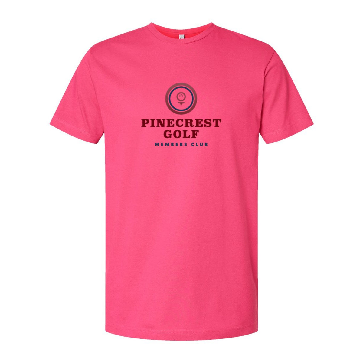 LAT Unisex Fine Jersey Tee Full Color - Hot Pink - Front