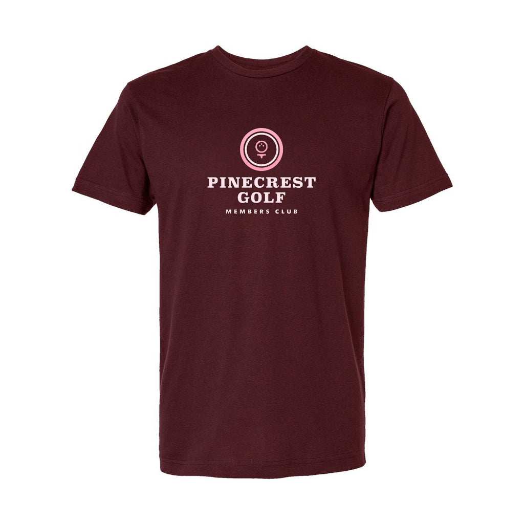 LAT Unisex Fine Jersey Tee Full Color - Maroon - Front