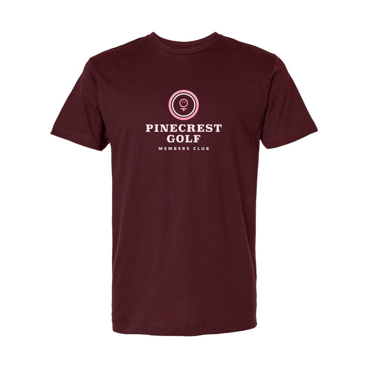 LAT Unisex Fine Jersey Tee Full Color - Maroon - Front