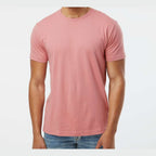 LAT Unisex Fine Jersey Tee Full Color - Mauvelous - On Model Front