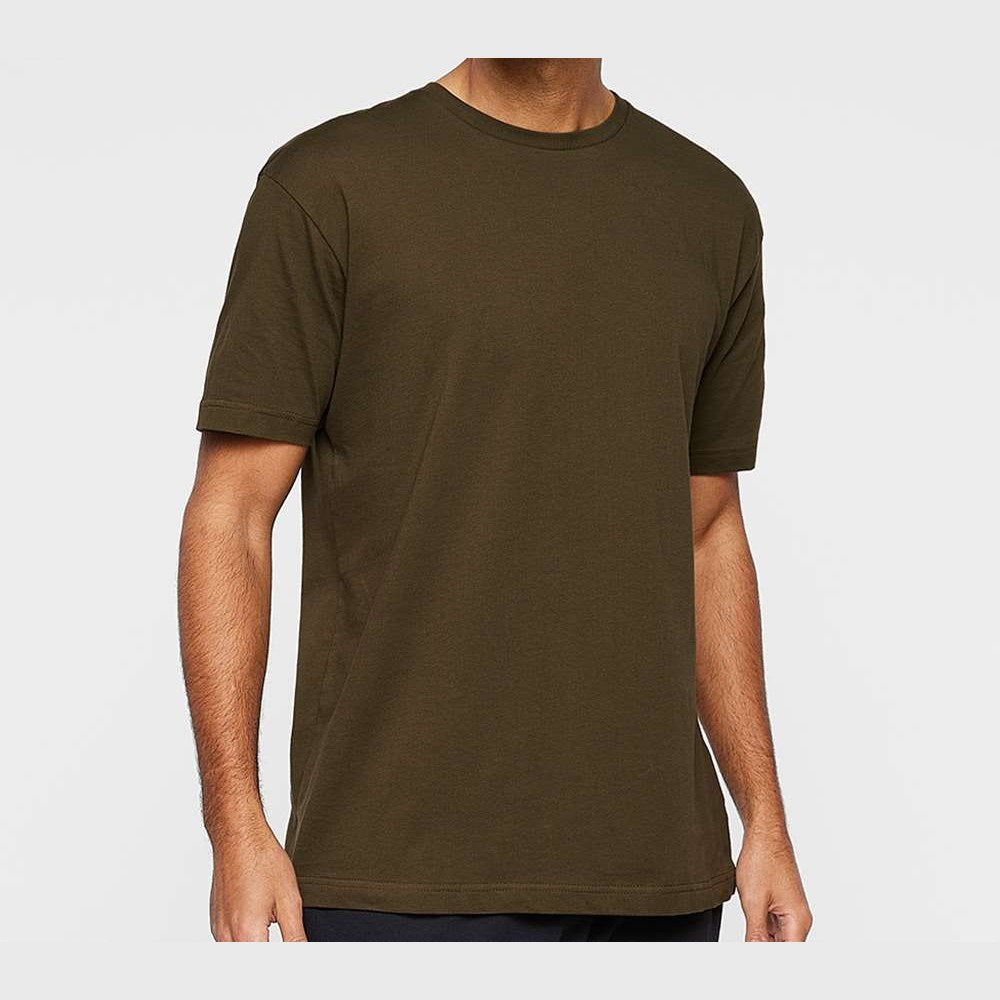 LAT Unisex Fine Jersey Tee Full Color - Military Green - On Model Front