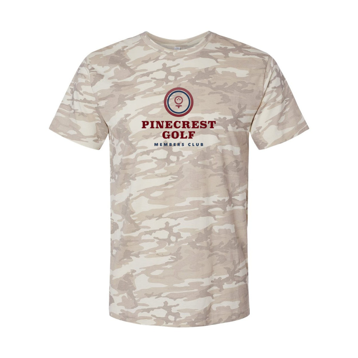 LAT Unisex Fine Jersey Tee Full Color - Natural Camo - Front