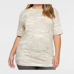 LAT Unisex Fine Jersey Tee Full Color - Natural Camo - On Model Front