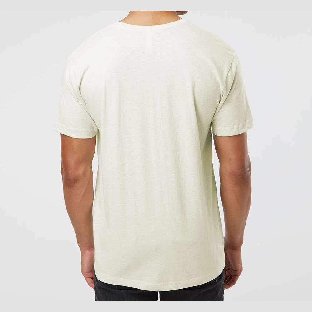 LAT Unisex Fine Jersey Tee Full Color - Natural Heather - On Model Back