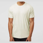 LAT Unisex Fine Jersey Tee Full Color - Natural Heather - On Model Front