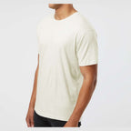 LAT Unisex Fine Jersey Tee Full Color - Natural Heather - On Model Side
